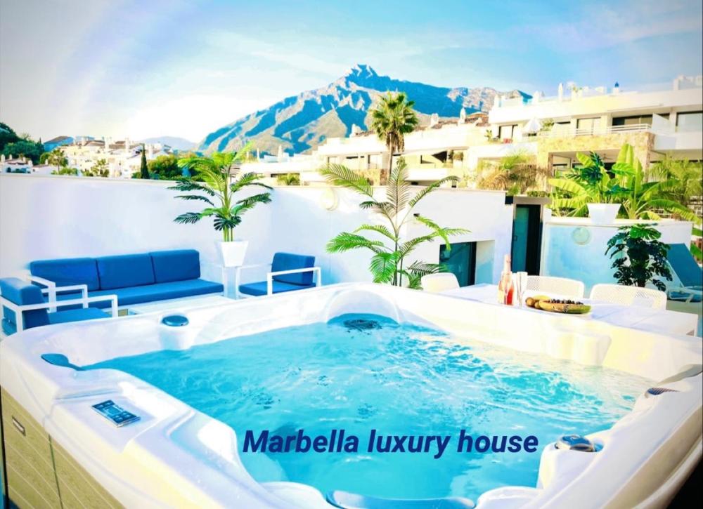 Marbella luxury house with private rooftop Jacuzzi on the Golden Mile